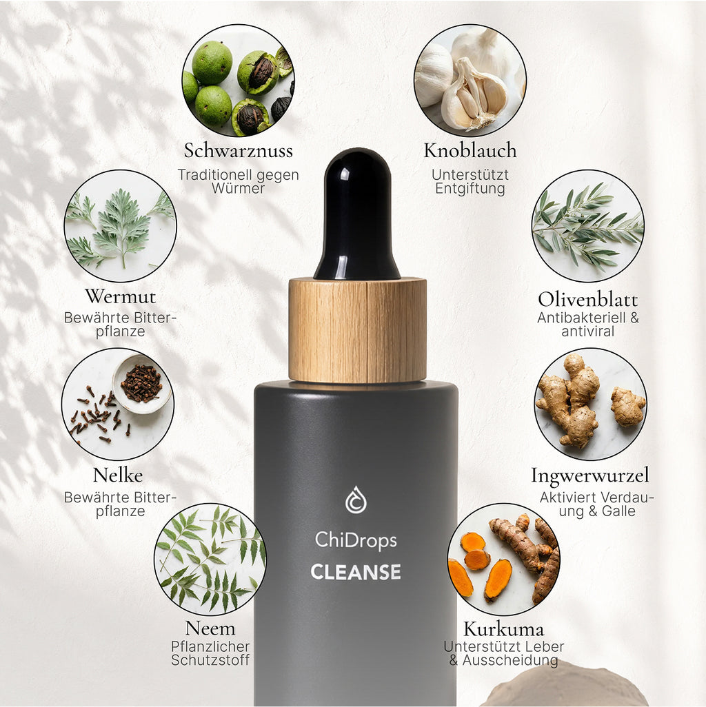 ChiDrops CLEANSE - Kraftvolle Pflanzenextrakte