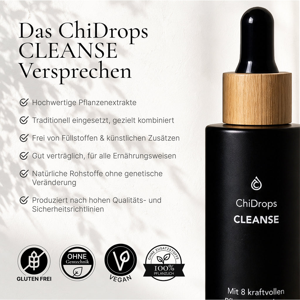 ChiDrops CLEANSE - Kraftvolle Pflanzenextrakte