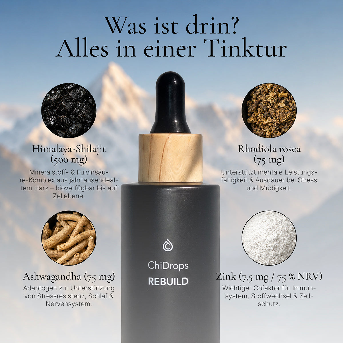 ChiDrops REBUILD - Kraftvolle Adaptogene und Mineralien