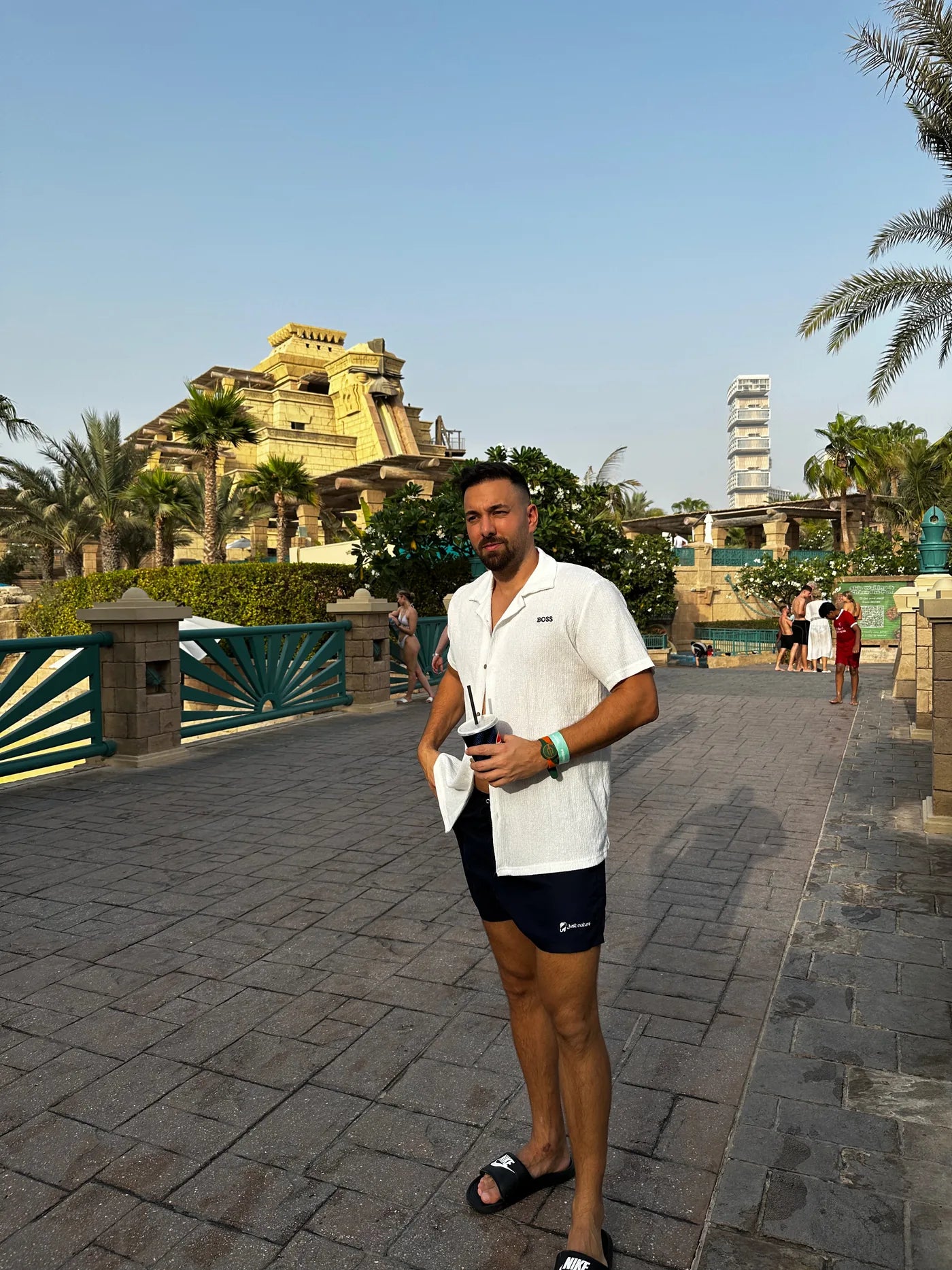 Faheem after the transformation, relaxed and confident